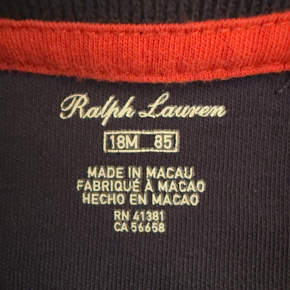 Ralph Lauren Polo Romper Kids 18M Multicolor Colorblock Short Sleeve Pony Logo